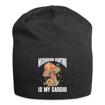 Mushroom, Mycology, Mycologist, Collector - Jersey Beanie - charcoal grey - Front