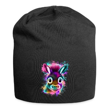 Donkey Graffiti Colorful - Jersey Beanie - black - Front