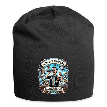 Le meilleur ornithologue du monde Okay Birdwatcher - Bonnet en jersey - noir - Devant