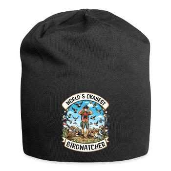 Le meilleur ornithologue du monde Okay Birdwatcher - Bonnet en jersey - noir - Devant
