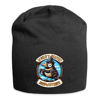 Weltbester Okayer Birdwatcher Vogelbeobachtung - Jersey-Beanie - Schwarz - Vorne