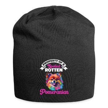 Pom Dog Pom-Pom - Property of a spoiled rotten - Jersey-Beanie - Schwarz - Vorne