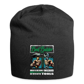 Boat builder Profession Saying Worker - Jersey Beanie - black - Front