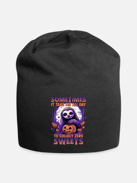 Costume amusant de paresseux d'Halloween pour les - Bonnet en jersey - noir