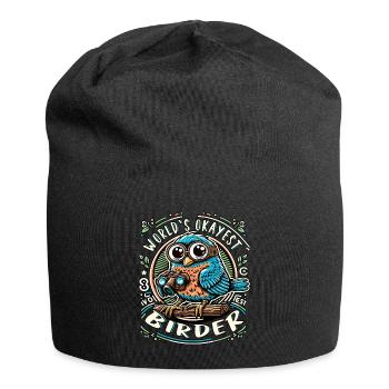 World's Best Okay Birder Birdwatching - Jersey Beanie - black - Front