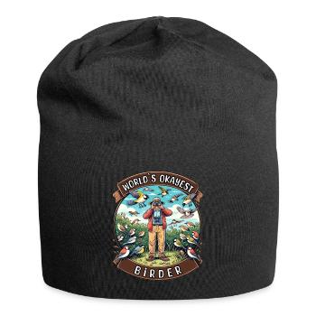 Weltbester Okayer Birder Vogelbeobachtung - Jersey-Beanie - Schwarz - Vorne