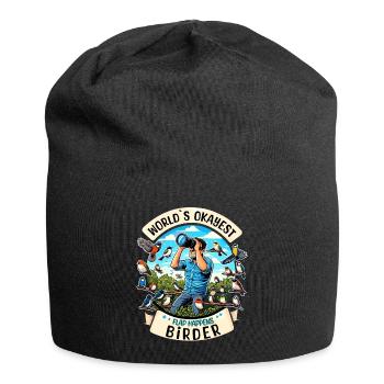 World's Best Okay Birder Birdwatching - Jersey Beanie - black - Front