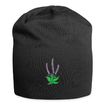 Pflanze Lavendel Garten Duft Kräuter - Jersey-Beanie - Schwarz - Vorne