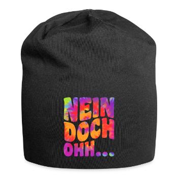 "Nein Doch Ohhh" Lustiger Sarkasmus Spruch - Jersey-Beanie - Schwarz - Vorne