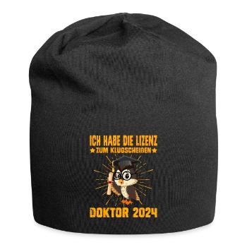 Doktor 2024 Die Lizenz zum Klugscheißen - Jersey-Beanie - Schwarz - Vorne