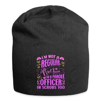 Soins infirmiers correctionnels Je ne suis pas régulier Je suis agent - Bonnet en jersey - noir - Devant