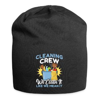 Cleaning Crew - Jersey-Beanie - Schwarz - Vorne