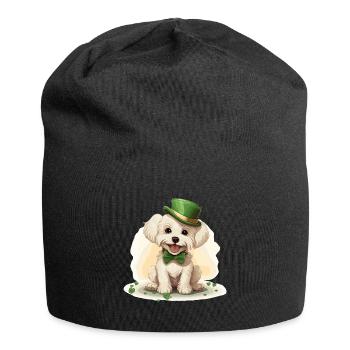 Chien maltais Fête de la Saint-Patrick Fête de la Saint-Patrick - Bonnet en jersey - noir - Devant