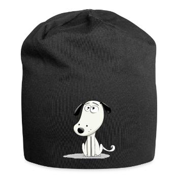 Okô the skeptical dog - Jersey Beanie - black - Front