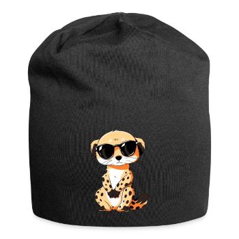 Meerkat with sunglasses Meerkat - Jersey Beanie - black - Front