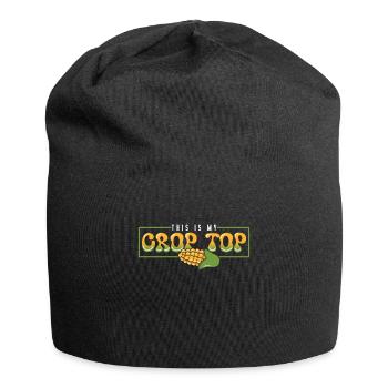 This Is My Crop Top Corn Farmer Crop Duster - Jersey Beanie - black - Front