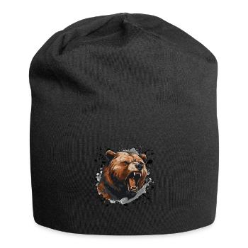 Tête de grizzli symbole Animal - Bonnet en jersey - noir - Devant