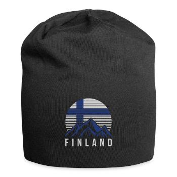 Montagnes Finlande Helsinki Finnois - Bonnet en jersey - noir - Devant