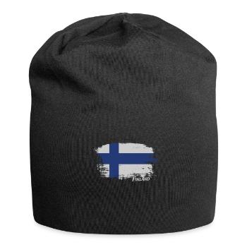 Finlande Drapeau Helsinki Finnois - Bonnet en jersey - noir - Devant