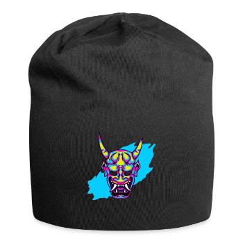 Hannya Neon Demon Cool Japan Art - Jersey-Beanie - Schwarz - Vorne