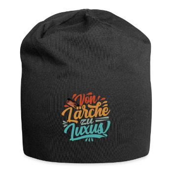 Retro Förster Waldarbeiter Spruch - Lärche - Jersey-Beanie - Schwarz - Vorne