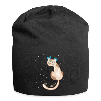 Chat, sois malin - Bonnet en jersey - noir - Devant