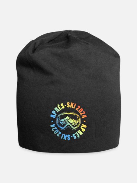 Apres Ski 2024 Ski Berge Bunt - Jersey-Beanie - Schwarz