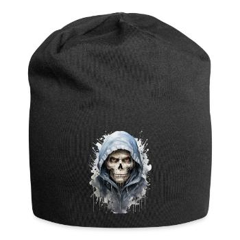 Tete de mort pour un look grunge - Bonnet en jersey - noir - Devant