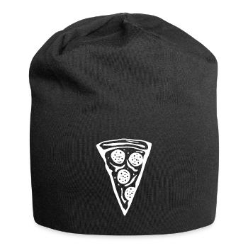 Tranche de pizza - Bonnet en jersey - noir - Devant