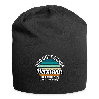 Hermann - Jersey-Beanie - Schwarz - Vorne