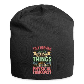 Physiotherapie Kinderphysiotherapeutin - Jersey-Beanie - Schwarz - Vorne