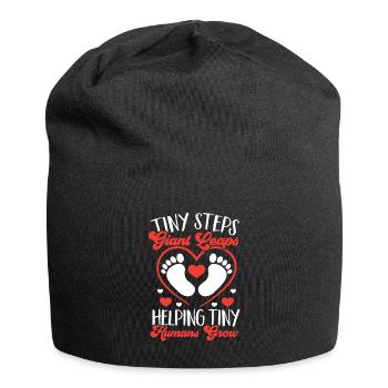 Physiotherapie Kinderphysiotherapeutin - Jersey-Beanie - Schwarz - Vorne