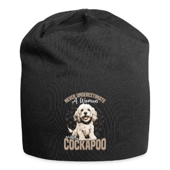 Cockapoo Dog Breed Pet Never Underestimate - Jersey-Beanie - Schwarz - Vorne