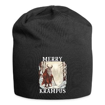 Krampus T Gruseliger Weihnachtsmann Kramperl - Jersey-Beanie - Schwarz - Vorne
