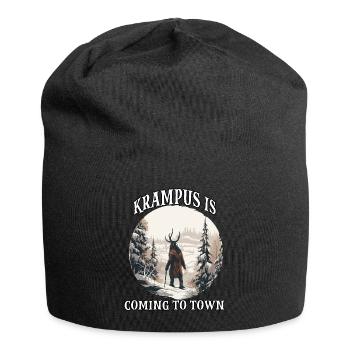 Krampus T | Krampus Kostüm | Schauriger - Jersey-Beanie - Schwarz - Vorne