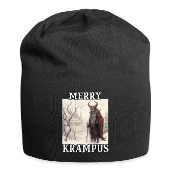 Krampus T Bayerischer Weihnachtsmann Kramperl - Jersey-Beanie - Schwarz - Vorne