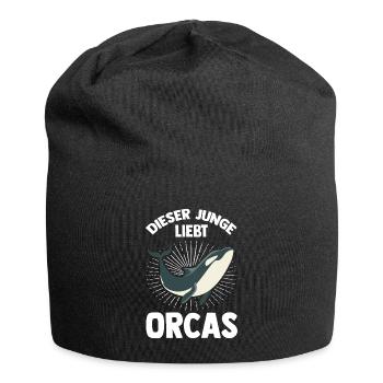 Dieser Junge Liebt Orcas Wal Fische Meer Ozeane Or - Jersey-Beanie - Schwarz - Vorne