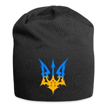 Ukraine Support Trident Ukrainian Logo - Jersey Beanie - black - Front