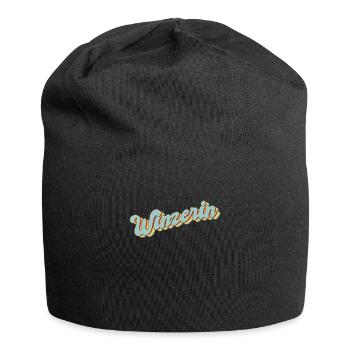 Weinbauer Abschluss-Geschenk Winzerin - Jersey-Beanie - Schwarz - Vorne