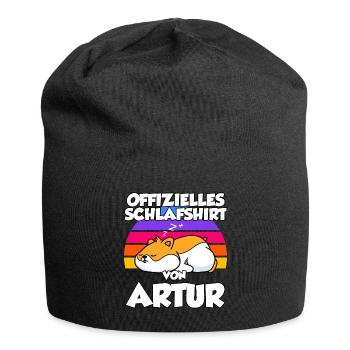 Offizielles Schlafshirt Von Artur - Jersey-Beanie - Schwarz - Vorne