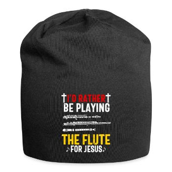 Flûtiste Chrétien Femmes Filles Hommes Flûtiste - Bonnet en jersey - noir - Devant