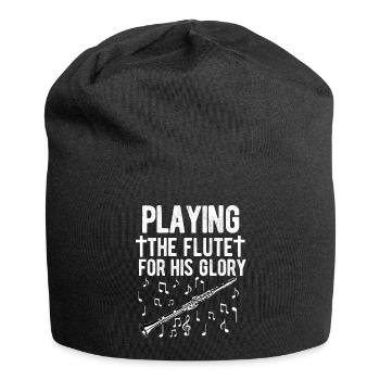 Flûtiste Chrétien Femmes Filles Hommes Flûtiste - Bonnet en jersey - noir - Devant