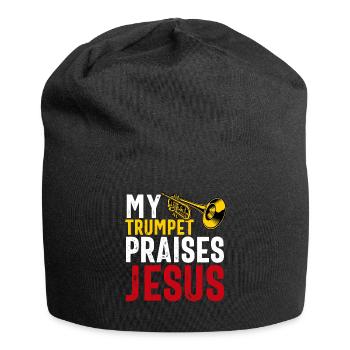 Trompettiste Chrétien Musique Culte Amusant - Bonnet en jersey - noir - Devant