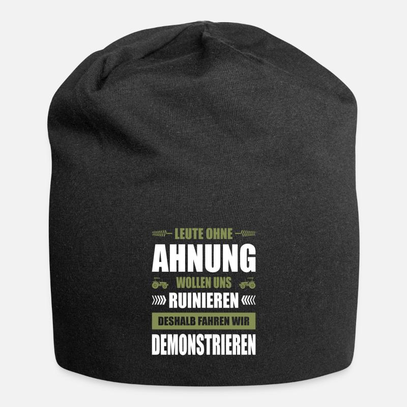 Landwirt Demonstration Bauerndemo Protest Demo - Jersey-Beanie - Schwarz