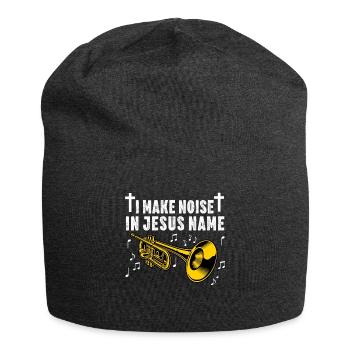 Christlicher Trompeter Musik Anbetungsspaß - Jersey-Beanie - Anthrazit - Vorne