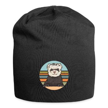 Frettchen Besitzer Frettchen - Jersey-Beanie - Schwarz - Vorne