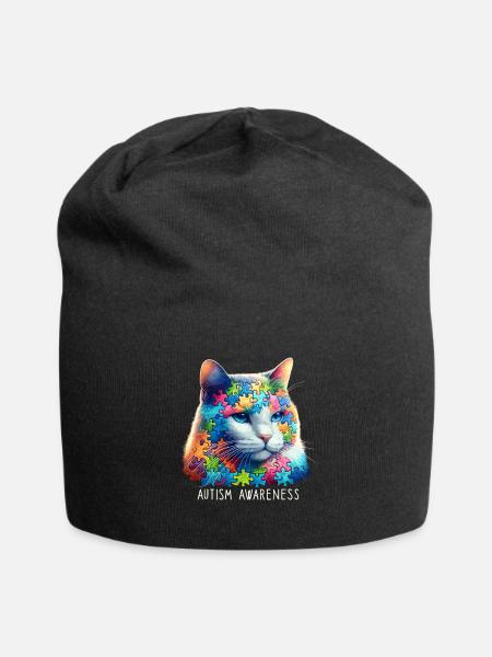 Autism Awareness puzzles piece - Jersey-Beanie - Schwarz