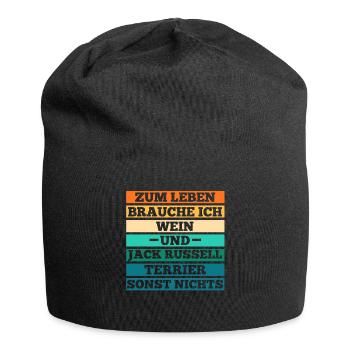 Wein Hund Jacke Russell - Jersey-Beanie - Schwarz - Vorne