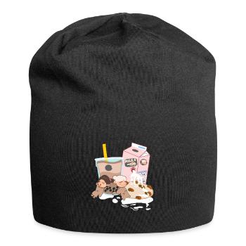 Biscuits et lait - Bonnet en jersey - noir - Devant