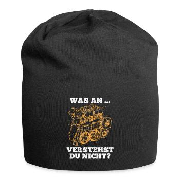 Was an.. verstehst du nicht? Humorvolle Weisheiten - Jersey-Beanie - Schwarz - Vorne